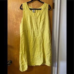 Flax softened linen midi tank dress - Large